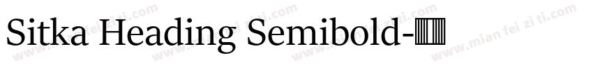 Sitka Heading Semibold字体转换